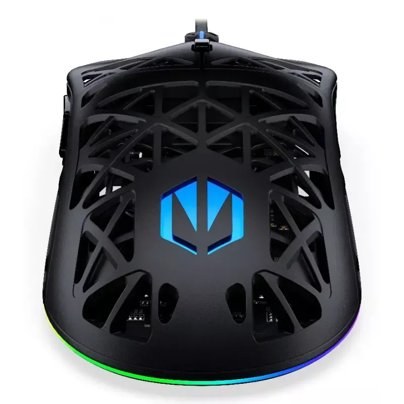 Ratón gaming ENDORFY LIV USB Type-A, con cable óptico, 12000 DPI, ambidiestro, cable de 1,8 m, iluminación aRGB, negro