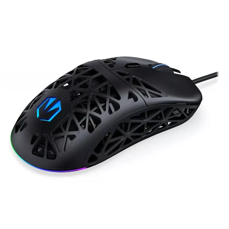 Ratón gaming ENDORFY LIV USB Type-A, con cable óptico, 12000 DPI, ambidiestro, cable de 1,8 m, iluminación aRGB, negro