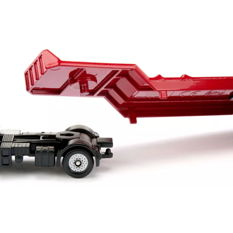 Siku MAN camión con rodillo compactador, modelo de camión/remolque, 1:87, MAN, niño/niña, metal, plástico, rojo, amarillo