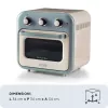Freidora de aire y horno Ariete 4632 Vintage, 1400W, 2en1, capacidad 16L, accesorios incluidos, temporizador 60 minutos, doble cristal, azul