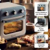 Freidora de aire y horno Ariete 4632 Vintage, 1400W, 2en1, capacidad 16L, accesorios incluidos, temporizador 60 minutos, doble cristal, azul