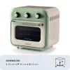 Freidora de aire y horno Ariete 4632 Vintage, 1400W, 2en1, capacidad 16L, accesorios incluidos, temporizador 60 minutos, doble cristal, verde
