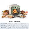 Freidora de aire y horno Ariete 4632 Vintage, 1400W, 2en1, capacidad 16L, accesorios incluidos, temporizador 60 minutos, doble cristal, verde