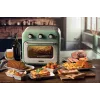 Freidora de aire y horno Ariete 4632 Vintage, 1400W, 2en1, capacidad 16L, accesorios incluidos, temporizador 60 minutos, doble cristal, verde