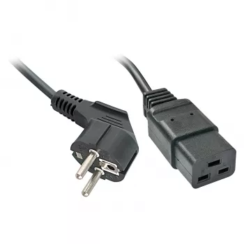 Alimentación Lindy Negro 2 m CEE7/4 IEC C19