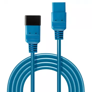 Cable alargador Lindy 2m IEC C19 a C20, azul, 2 m, conector hembra C19, conector macho C20, 250 V, 16 A