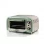 Mini horno eléctrico Ariete 3919 Vintage, 800 W, capacidad 10 L, doble cristal, retro, verde