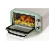 Mini horno eléctrico Ariete 3919 Vintage, 800 W, capacidad 10 L, doble cristal, retro, verde
