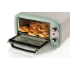 Mini horno eléctrico Ariete 3919 Vintage, 800 W, capacidad 10 L, doble cristal, retro, verde
