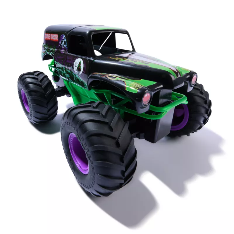 Monster Jam, vehículo teledirigido oficial Smash & Bash Grave Digger para interior y exterior, monster truck reparable a escala 1:15, juguete para niños y niñas a partir de 4 años