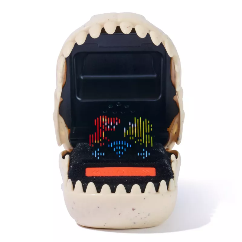 Juguete interactivo de dinosaurio Spinmaster Bitzee Jurassic World – 25 dinos en su interior, pods reactivos al tacto, pila AA, beige