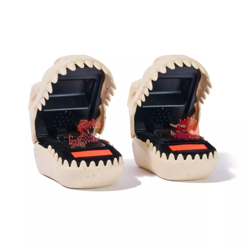 Juguete interactivo de dinosaurio Spinmaster Bitzee Jurassic World – 25 dinos en su interior, pods reactivos al tacto, pila AA, beige