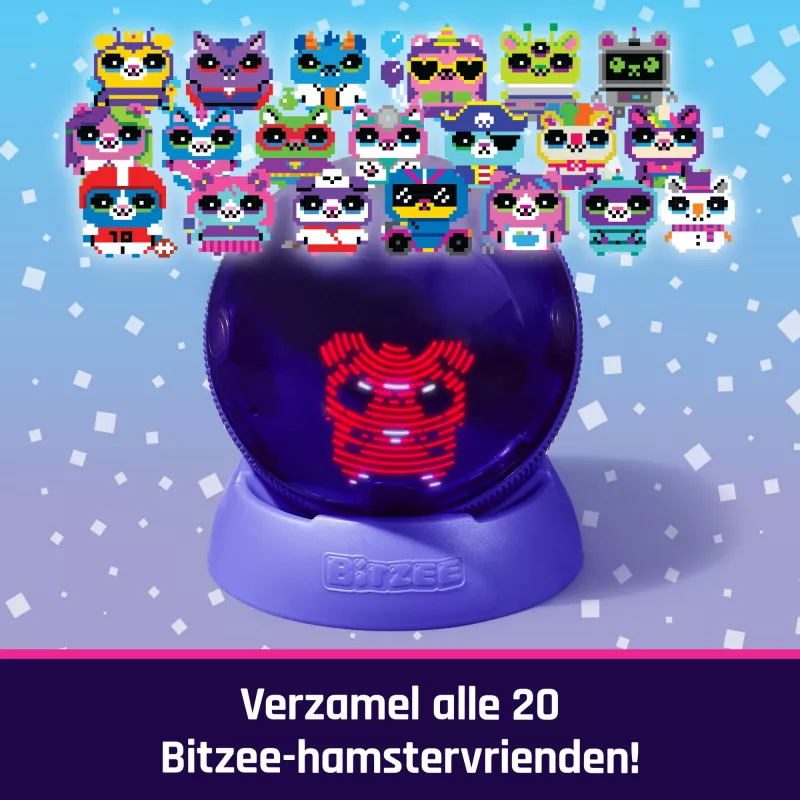 Juguete interactivo de bola de hámster Spinmaster Bitzee con más de 20 hámsteres digitales, rueda y reacciona al tacto, pila AA, multicolor