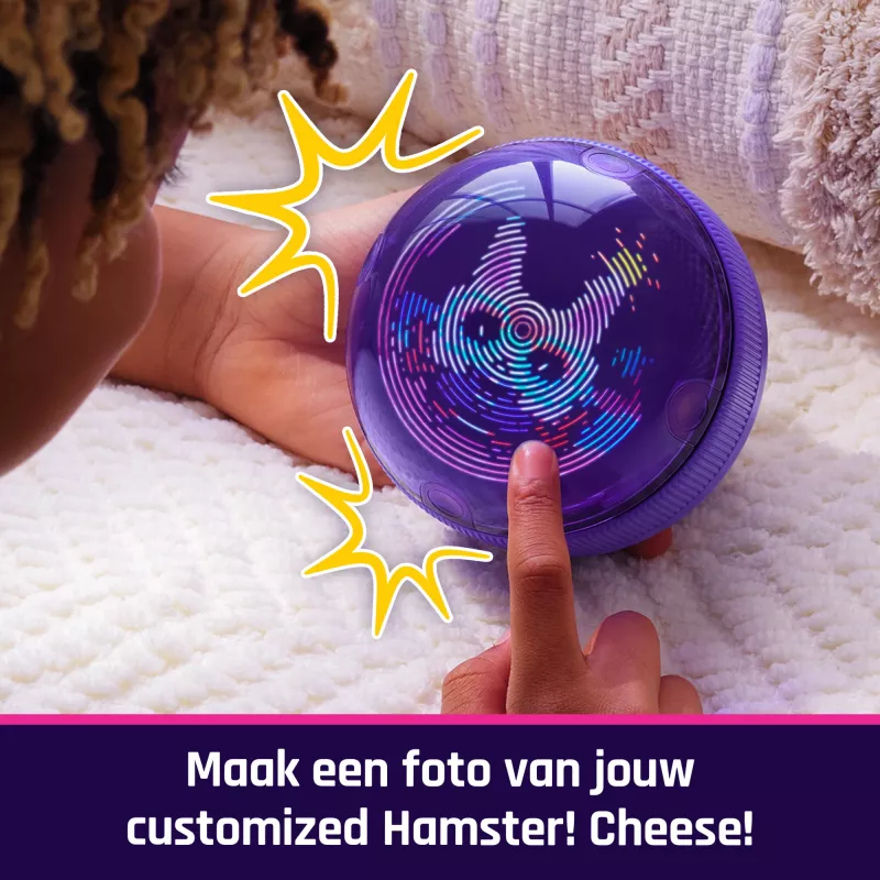 Juguete interactivo de bola de hámster Spinmaster Bitzee con más de 20 hámsteres digitales, rueda y reacciona al tacto, pila AA, multicolor