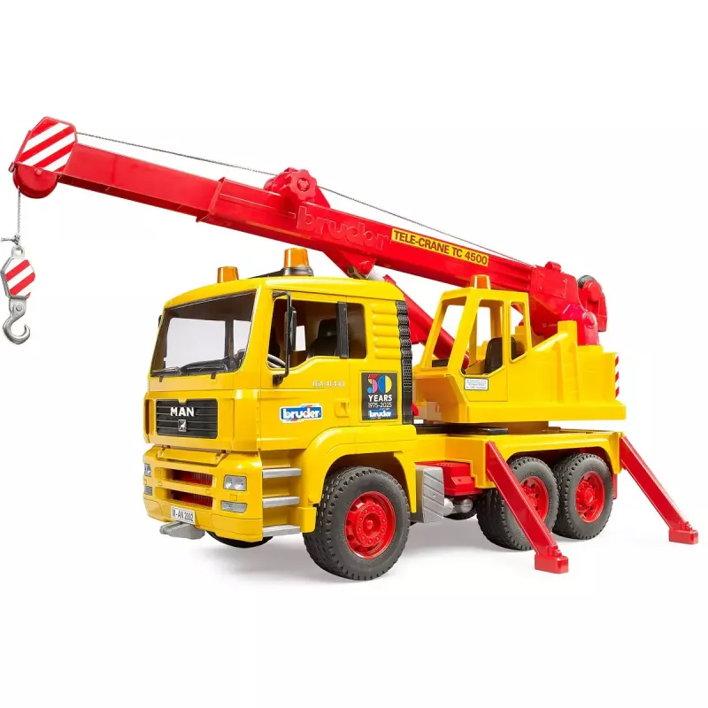 Camión grúa de juguete BRUDER MAN TGA Modelo 01054, vehículo de juguete a escala para jugar