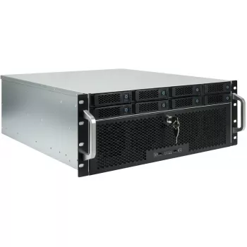 Carcasa de rack de servidor INTER-TECH IPC 4U-4708 – 4U, negra, compatible con fuente de alimentación ATX/PS2, 4x frontal 80mm, 2x trasero 80mm, HDD 2,5/3,5 inch