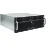 Carcasa de rack de servidor INTER-TECH IPC 4U-4708 – 4U, negra, compatible con fuente de alimentación ATX/PS2, 4x frontal 80mm, 2x trasero 80mm, HDD 2,5/3,5