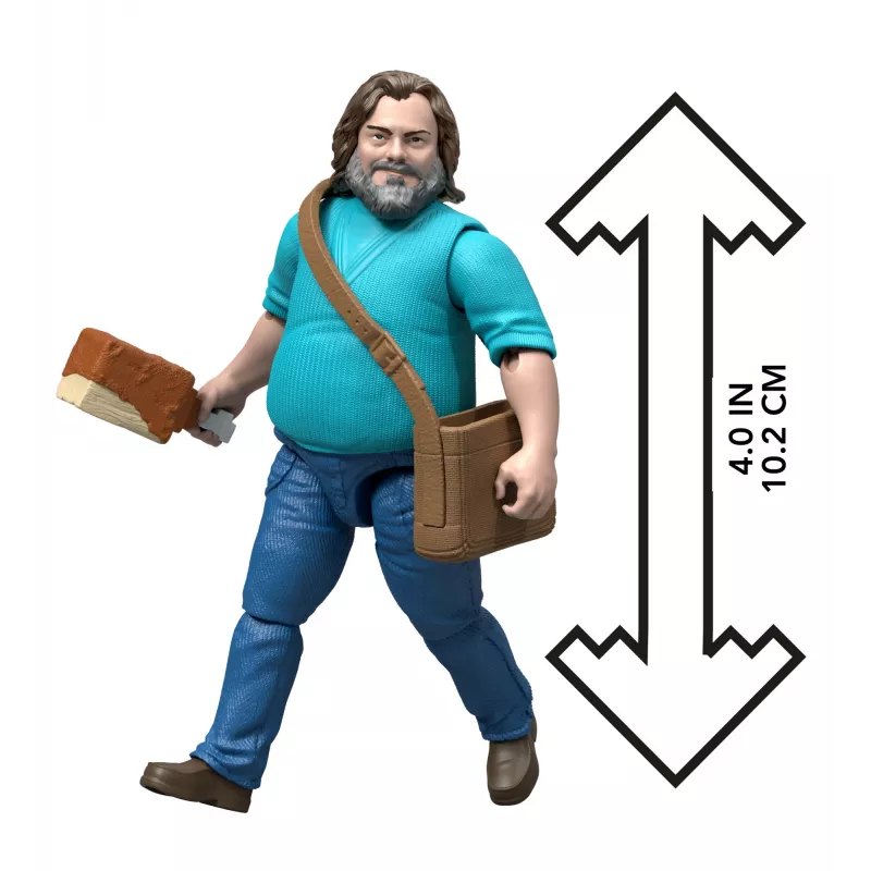 Figura de acción MATTEL Minecraft Steve con accesorios, 4 pulgadas (6+), plástico, multicolor