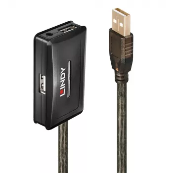 Lindy 10m hub de extensión activo USB 2.0, USB 2.0, USB 2.0, 480 Mbit/s, gris, 28/24, 10 m