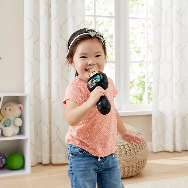 VTech Baby micrófono mágico de canto, micrófono de juguete, 2 año(s), AAA, 200 g, negro