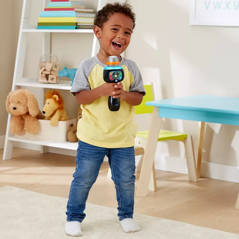 VTech Baby micrófono mágico de canto, micrófono de juguete, 2 año(s), AAA, 200 g, negro