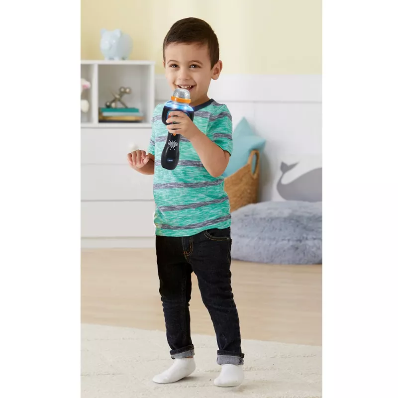 VTech Baby micrófono mágico de canto, micrófono de juguete, 2 año(s), AAA, 200 g, negro
