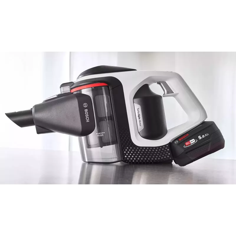 Bosch Serie 8 BSS825ALL aspirador de escoba/aspirador de batería en seco sin bolsa negro, blanco 5 Ah