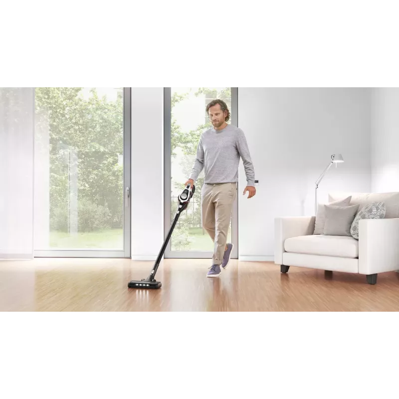 Bosch Serie 8 BSS825ALL aspirador de escoba/aspirador de batería en seco sin bolsa negro, blanco 5 Ah