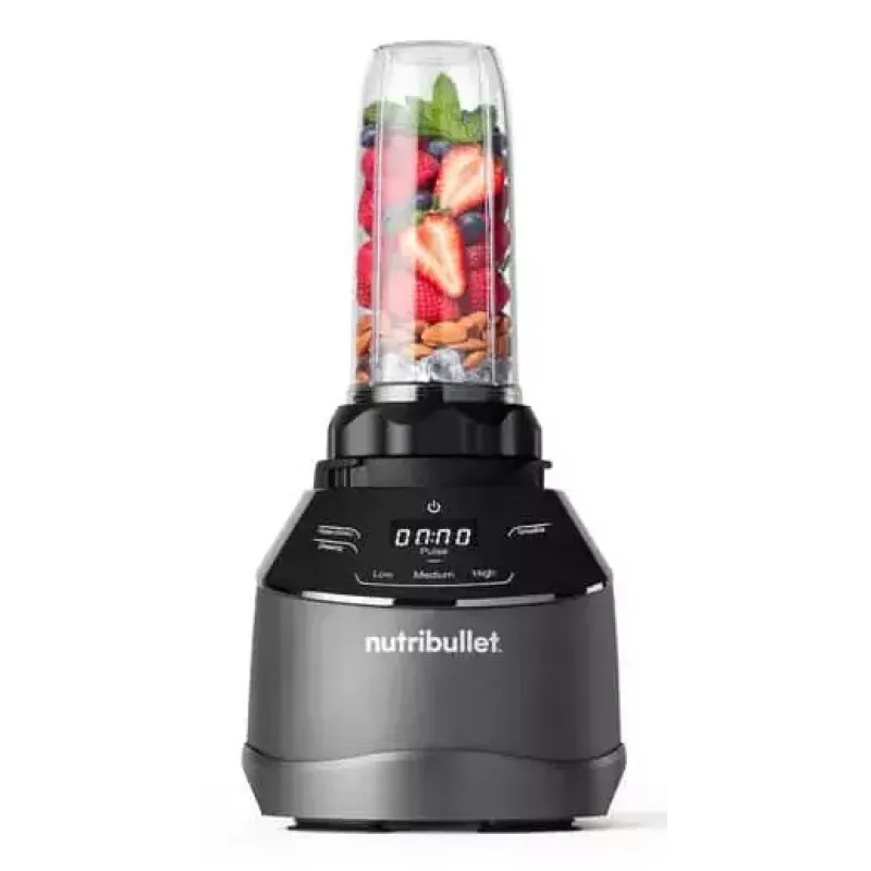 Robot de cocina NUTRIBULLET NBF580B — 1500 W, bol de 1,8 L, negro, cuchillas de acero inoxidable