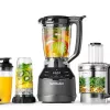 Robot de cocina NUTRIBULLET NBF580B — 1500 W, bol de 1,8 L, negro, cuchillas de acero inoxidable