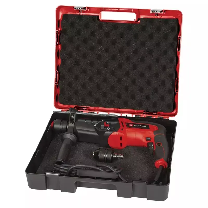 Einhell TE-RH 950 5F martillo perforador, 950 W, 3 J, SDS-plus, 2600 rpm, con maletín, negro/rojo