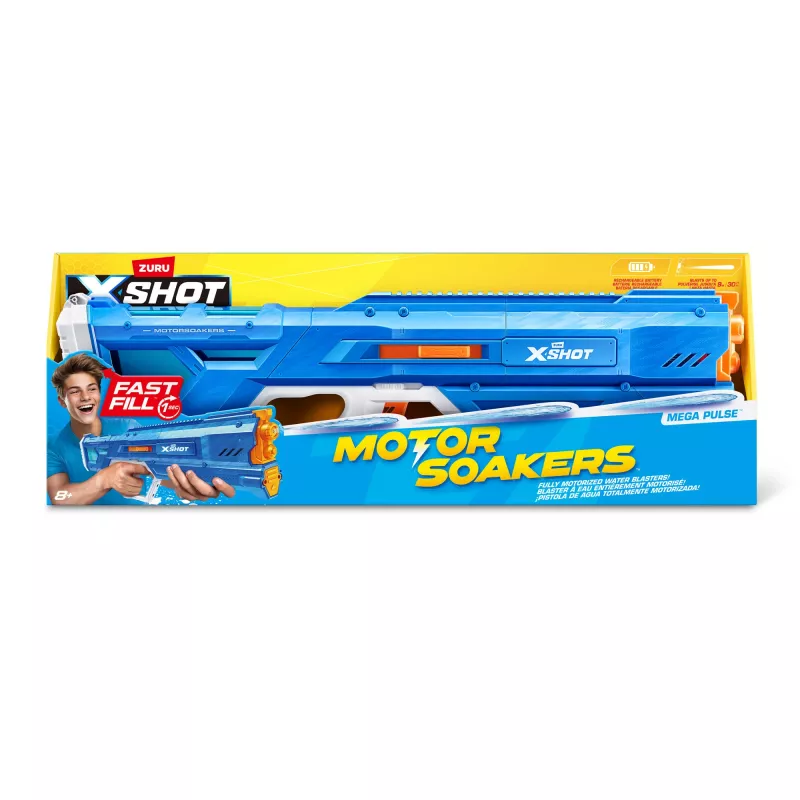 Pistola de agua Zuru Mega Pulse Motor Soaker XSHOT — pistola de agua motorizada a pilas (modelo 118159)