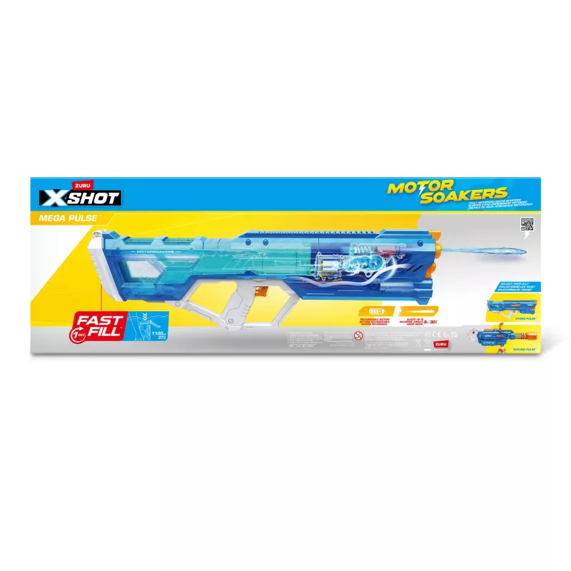 Pistola de agua Zuru Mega Pulse Motor Soaker XSHOT — pistola de agua motorizada a pilas (modelo 118159)
