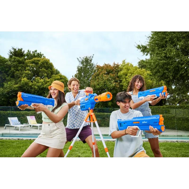 Pistola de agua Zuru Mega Pulse Motor Soaker XSHOT — pistola de agua motorizada a pilas (modelo 118159)