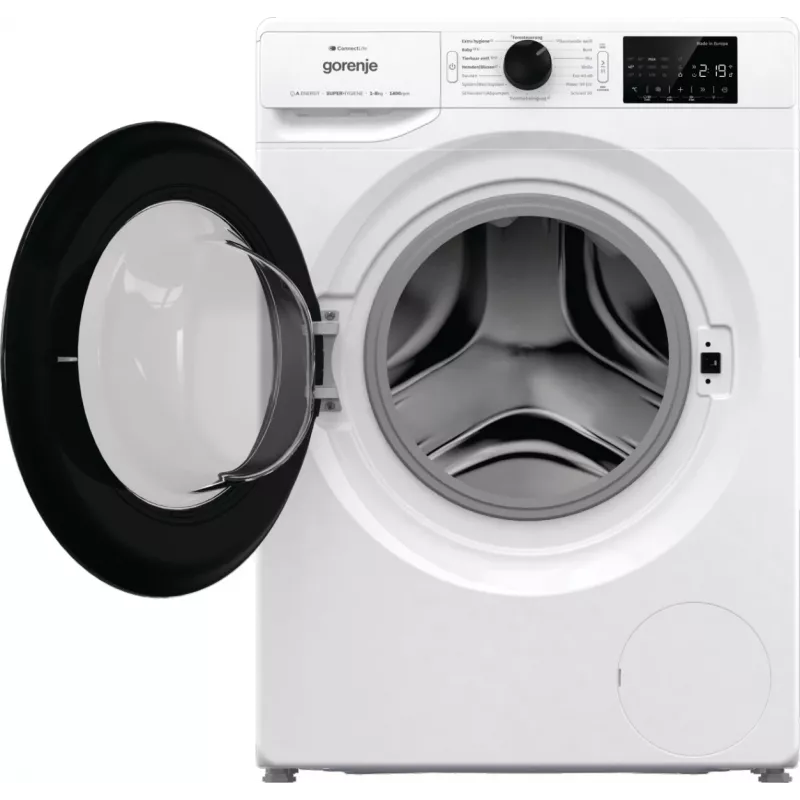 Lavadora de carga frontal Gorenje WPNEI84A1TS 8 kg 1400 rpm blanca
