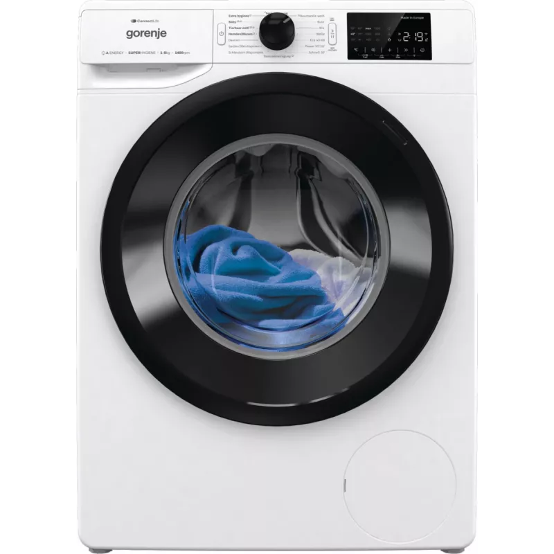 Lavadora de carga frontal Gorenje WPNEI84A1TS 8 kg 1400 rpm blanca