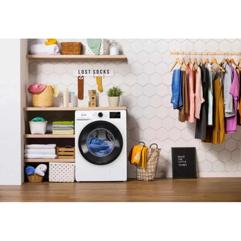 Lavadora de carga frontal Gorenje WPNEI84A1TS 8 kg 1400 rpm blanca
