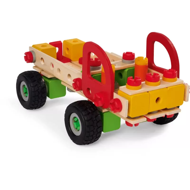 Set de construcción Simba-Dickie Eichhorn Constructor Trucks — 135 piezas, elementos de vehículo y bloques para construir