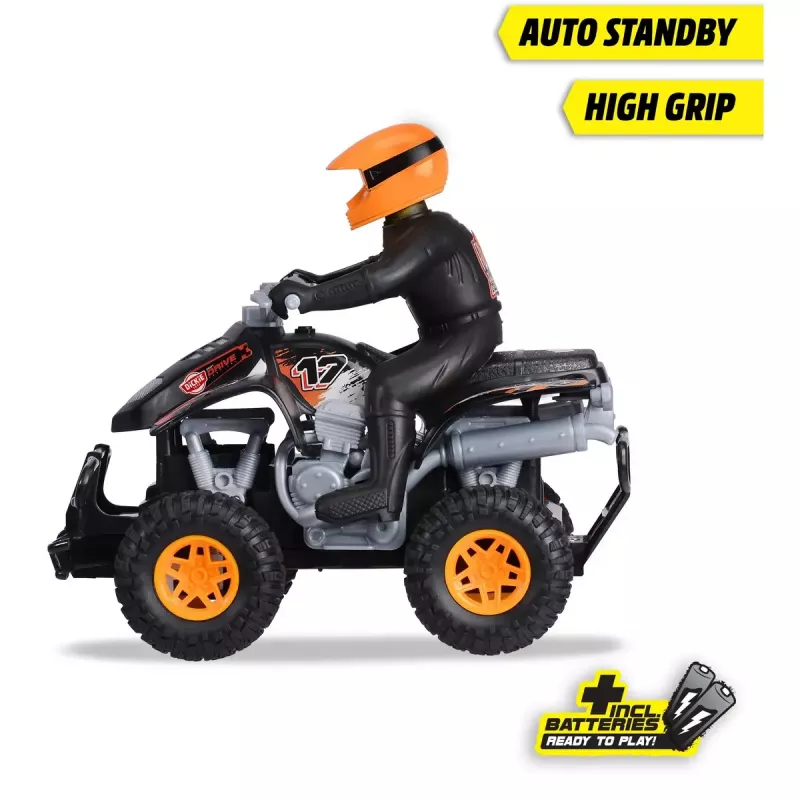 Quad de barro radiocontrol Simba‑Dickie escala 1:18, quad de juguete RC, a pilas