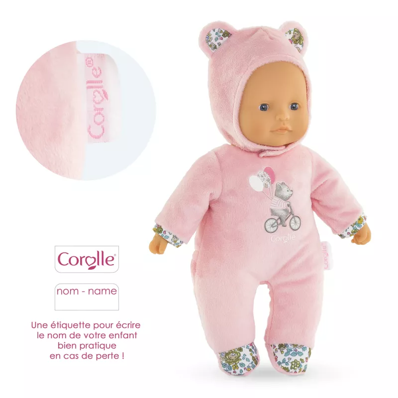 Oso de peluche Simba-Dickie Corolle Mon Doudou Corolle Sweetheart rosa — muñeco de peluche de apego