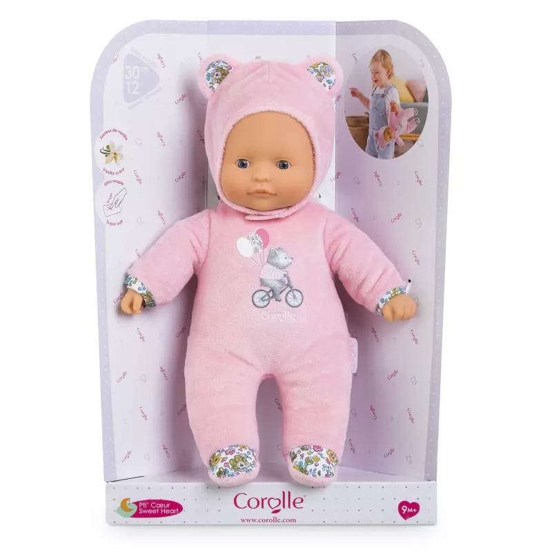 Oso de peluche Simba-Dickie Corolle Mon Doudou Corolle Sweetheart rosa — muñeco de peluche de apego