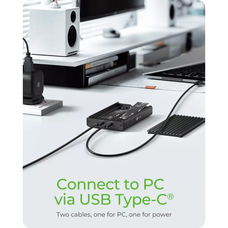 ICY BOX IB-2817M-C32 Carcasa SSD Negro M.2