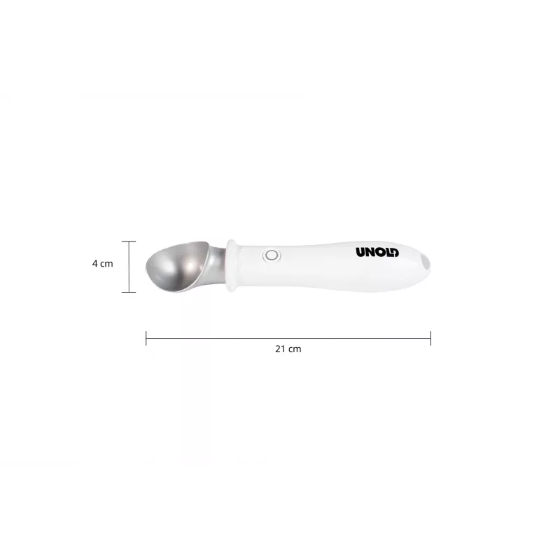 Cuchara para helado Unold 488990 4 mm Acero inoxidable Plástico Blanco