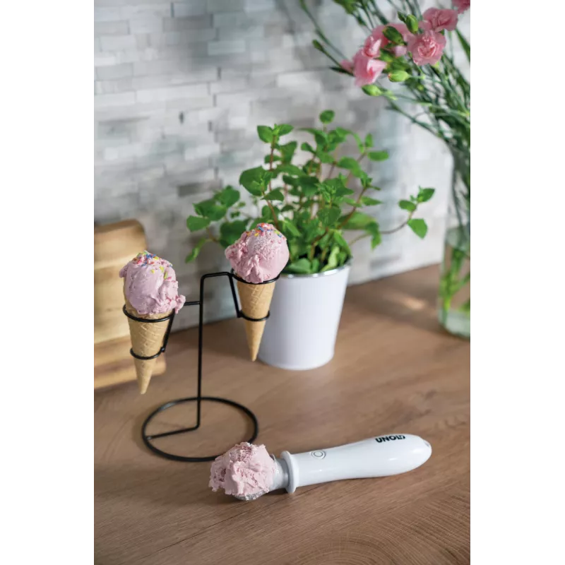 Cuchara para helado Unold 488990 4 mm Acero inoxidable Plástico Blanco