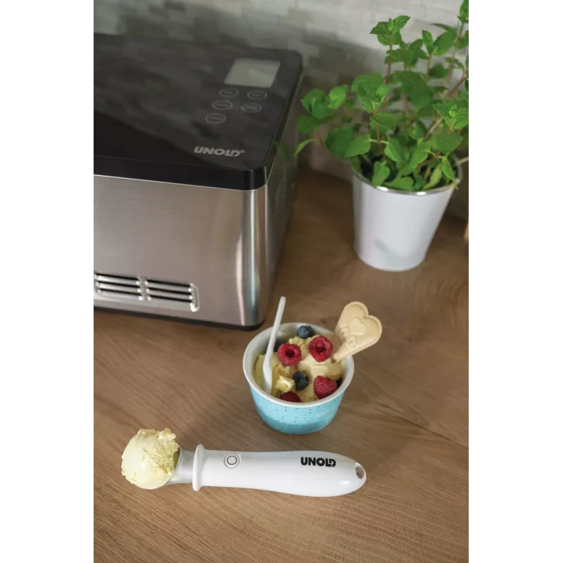 Cuchara para helado Unold 488990 4 mm Acero inoxidable Plástico Blanco