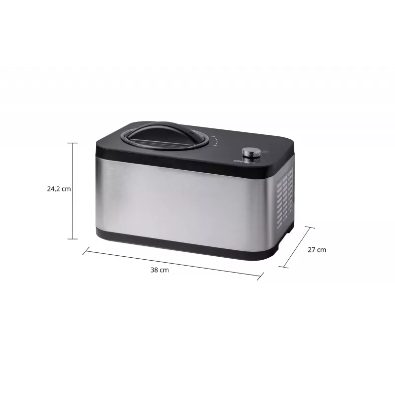 Unold 48826 Máquina de helados y yogurtera EVA máquina de helados con compresor 1,5 L 120 W Negro, Acero inoxidable