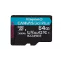 Kingston Technology 64GB microSDXC Canvas Go Plus Gen4 200R A2 U3 pack individual sin ADP