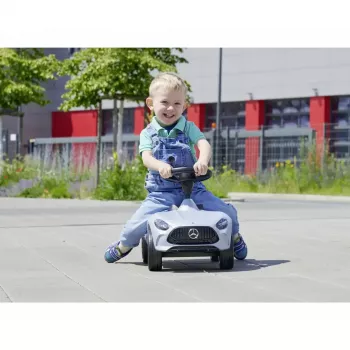 Correpasillos Simba-Dickie BIG Mercedes-AMG GT en Plata/Negro – vehículo infantil de empuje/pedales