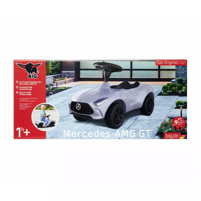 Correpasillos Simba-Dickie BIG Mercedes-AMG GT en Plata/Negro – vehículo infantil de empuje/pedales