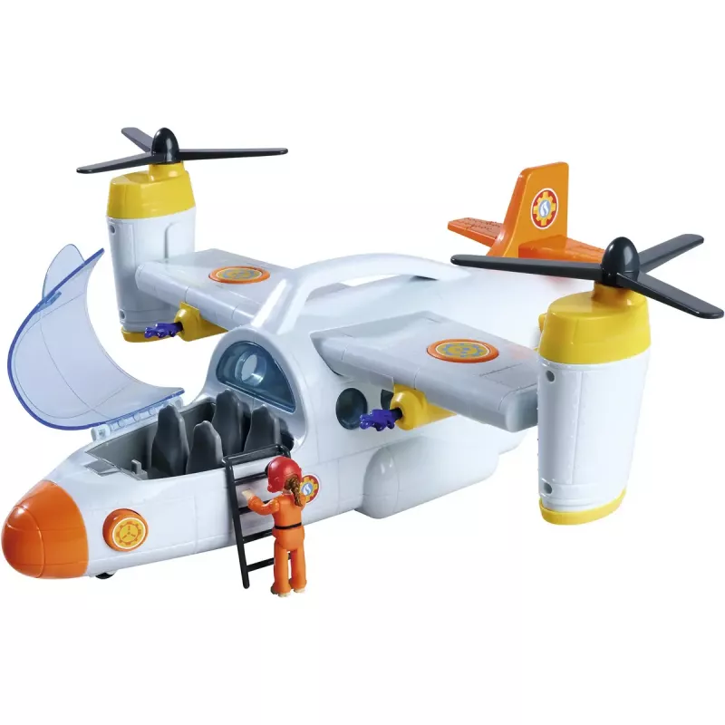 Simba‑Dickie Fireman Sam Fire Swift Avión de rescate modelo 109252615, avión de juguete infantil